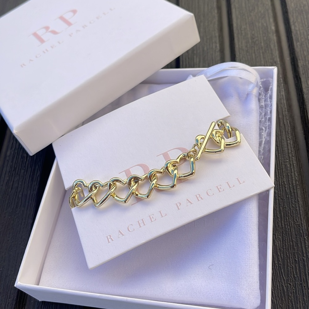 Rachel Parcell - Gold Heart Chain Bracelet